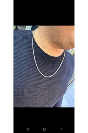 گردنبند نقره طوسی مردانه 925 عیار MİRAY GÜMÜŞ 925 - کد 876873734