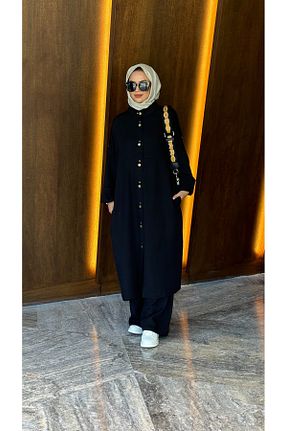 ست بالاتنه و پائین تنه حجاب مشکی زنانه A-line sevannaluxurydesign - کد 876883618