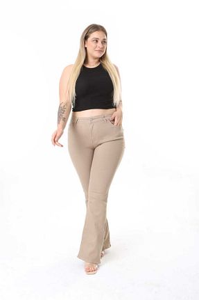 شلوار بژ زنانه پارچه ASSO - کد 876885843