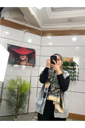 شال قهوه ای زنانه پنبه ای Altundağ Giyim - کد 876884725