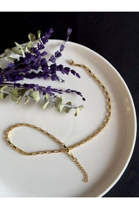 گردنبند استیل ( فولاد ) طلائی زنانه استیل ضد زنگ SEVGİLİ TAKI - کد 825627071