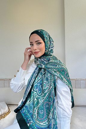 شال سبز زنانه ابریشم ARMANDA - کد 876907748