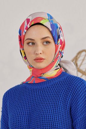 روسری صورتی پنبه ای Loryan - کد 876927864