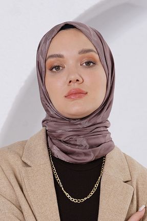 شال قهوه ای زنانه پنبه ای Loryan - کد 876927960