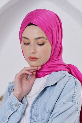 شال صورتی زنانه پنبه ای Loryan - کد 876928834