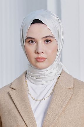 روسری طوسی پنبه ای Loryan - کد 876928058