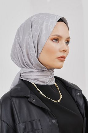 روسری طوسی پنبه ای Loryan - کد 876928127
