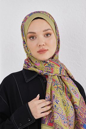 شال سبز زنانه پنبه ای Loryan - کد 876928438