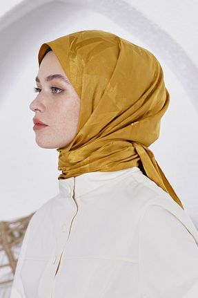 شال زرد زنانه پنبه ای Loryan - کد 876928622