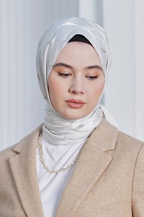 شال طوسی زنانه پنبه ای Loryan - کد 876928003