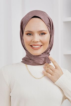 شال قهوه ای زنانه پنبه ای Loryan - کد 876928815