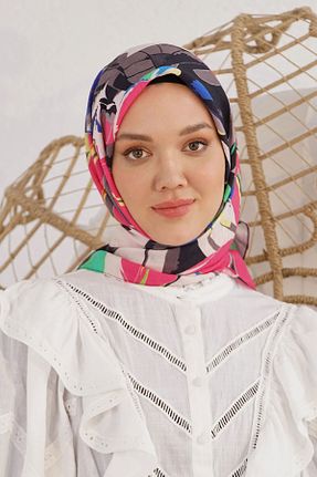 روسری صورتی پنبه ای Loryan - کد 876928606