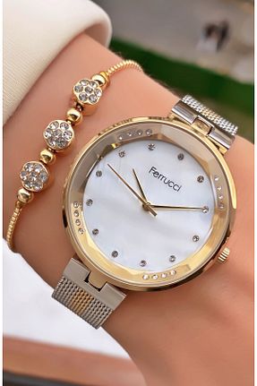 ساعت مچی نارنجی زنانه 31-35 میلی متر Ferrucci - کد 786779290