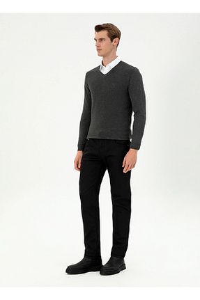 پلیور طوسی مردانه بافت دار U.S. Polo Assn. - کد 876975733