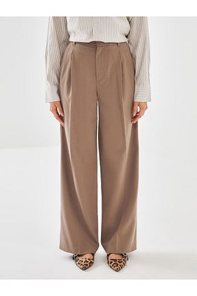 شلوار قهوه ای زنانه پارچه LC Waikiki - کد 876993443