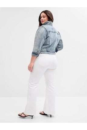 شلوار جین سفید زنانه پاچه گشاد GAP - کد 665749011