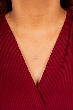 گردنبند نقره سفید زنانه 925 عیار klas gümüş - کد 877043988
