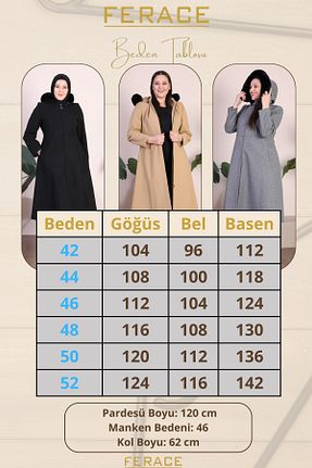 مانتو بلند طوسی زنانه مخلوط پلی استر Ferace - کد 789185313