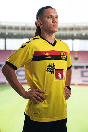 لباس فرم فوتبال زرد زنانه hummel - کد 857257190