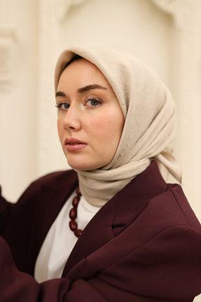 روسری قهوه ای پلی استر Silk Home - کد 877074527