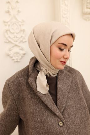 روسری قهوه ای پلی استر Silk Home - کد 877074678