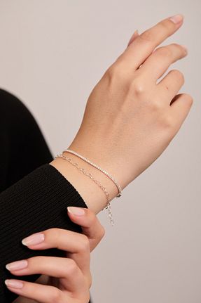 دستبند نقره زنانه 925 عیار Elika Silver - کد 869472192