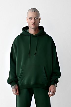سوئیشرت سبز مردانه ساده CMZ COLLECTİON - کد 877065018