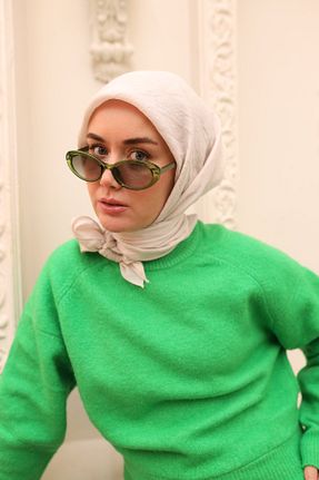 روسری بژ پلی استر Silk Home - کد 877074523