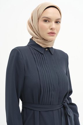 مانتو بلند حجاب سبز زنانه Tuğba - کد 877078300