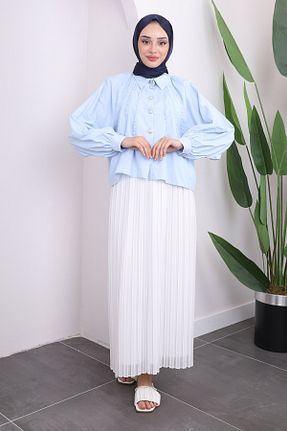پیراهن حجاب آبی زنانه رگولار İmajButik - کد 849331888