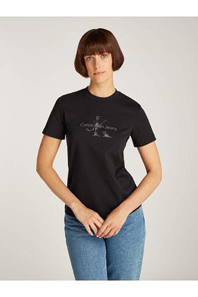 تیشرت مشکی زنانه رگولار Calvin Klein - کد 877114294