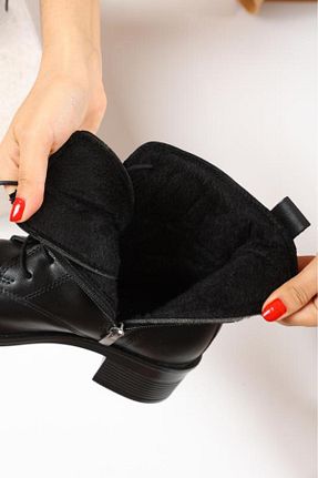 بوت / نیم بوت مشکی زنانه چرم مصنوعی Trendpink - کد 877080789