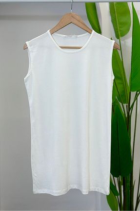 تونیک حجاب سفید زنانه پنبه ای İmajButik - کد 840135599