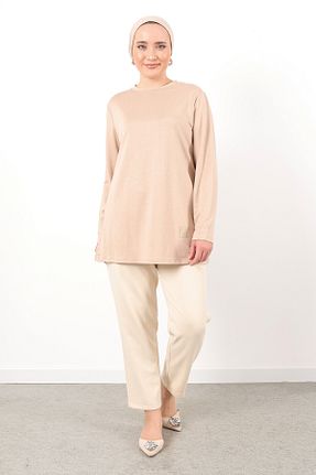 تونیک بژ زنانه ویسکون Linvey - کد 877118313