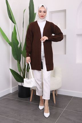رویه حجاب قهوه ای زنانه اکریلیک İmajButik - کد 865495422