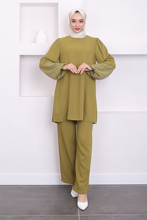 ست بالاتنه و پائین تنه حجاب سبز زنانه رگولار İmajButik - کد 857932191