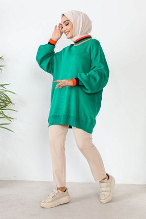 تونیک حجاب سبز زنانه تریکو İmajButik - کد 767538892