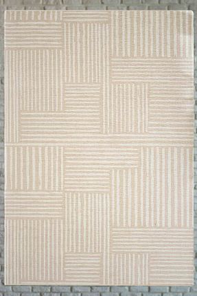 فرش بژ زیره ضد لغزش Serente Home - کد 858171958