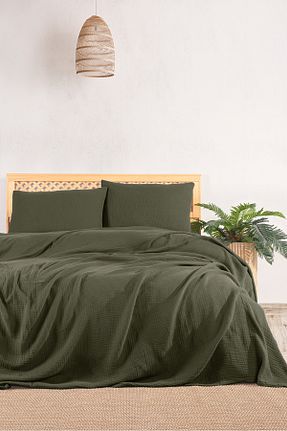 روتختی تکنفره سبز پنبه ای MYLASA HOME - کد 877191802