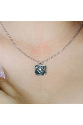 گردنبند استیل ( فولاد ) طوسی زنانه استیل ضد زنگ Hediye Yolda - کد 877212051