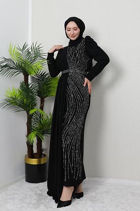 لباس حجاب مشکی زنانه رگولار GİZ AGİYİM - کد 877225637