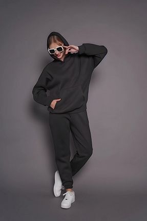 ست گرمکن طوسی زنانه پنبه ای YAKAMEL - کد 877236387