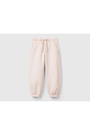 شلوار کرمگن صورتی بچه گانه پاچه کش دار United Colors of Benetton - کد 877238184
