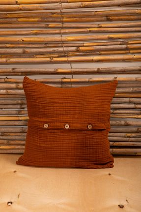 کوسن و روکش کوسن نارنجی پنبه ای MYLASA HOME - کد 877234043