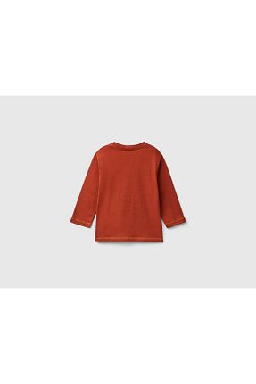 تیشرت قهوه ای بچه گانه رگولار United Colors of Benetton - کد 877239079