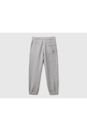 شلوار کرمگن طوسی بچه گانه پاچه کش دار United Colors of Benetton - کد 877238728