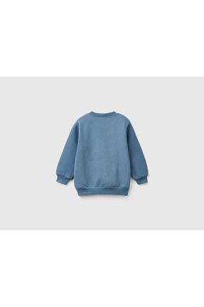 سوئیشرت آبی بچه گانه چاپی United Colors of Benetton - کد 877240453