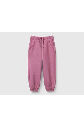 شلوار کرمگن صورتی بچه گانه پاچه کش دار United Colors of Benetton - کد 877237990