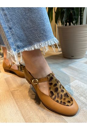کفش کژوال قهوه ای زنانه چرم خالص Hermones - کد 870835068