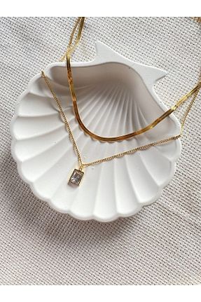گردنبند استیل ( فولاد ) طلائی زنانه استیل (فولاد) X-Lady Accessories - کد 877257641